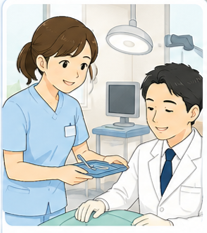 診療介助スタッフのイラスト